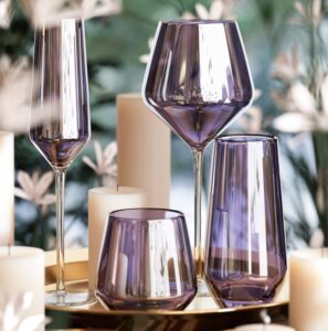 electroplating aurora purple wine glass